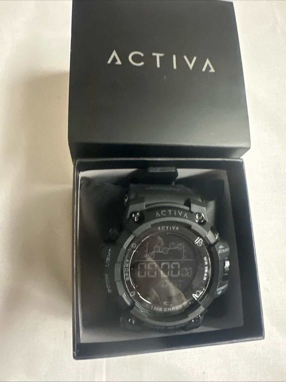 Ativa Black Digital Sport Watch with Gray Accents